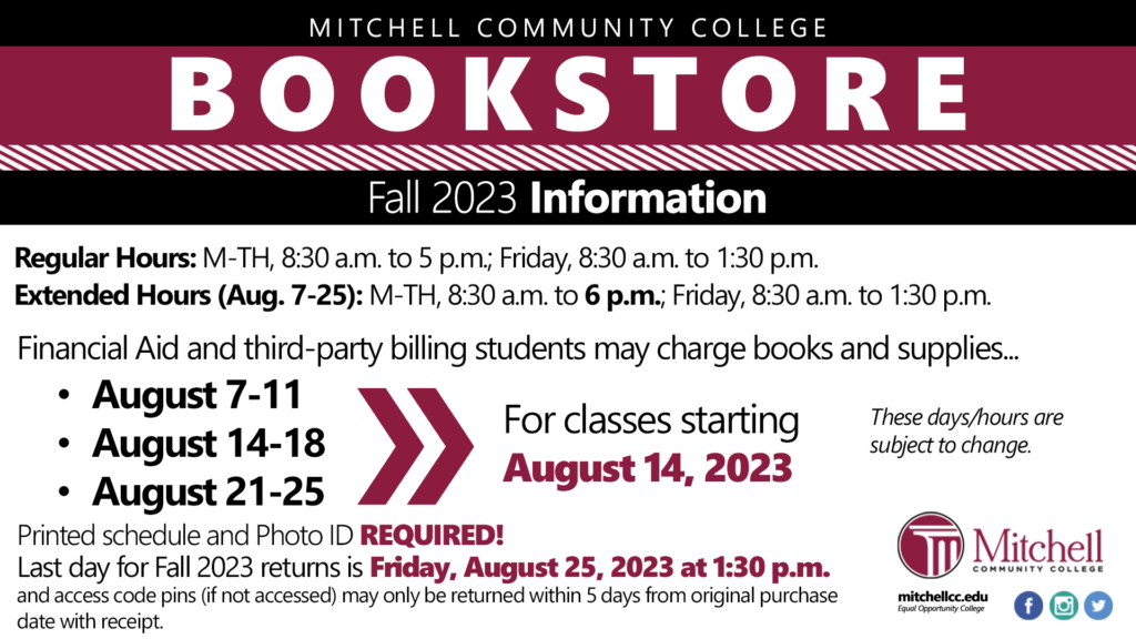 Bookstore Info_Fall2023