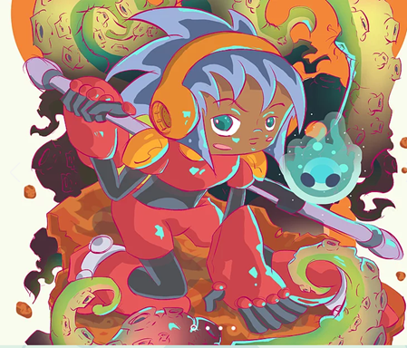 Funderburk's Kirra, an African American space ranger graphic character Funderburk's Kirra, an African American space ranger graphic character